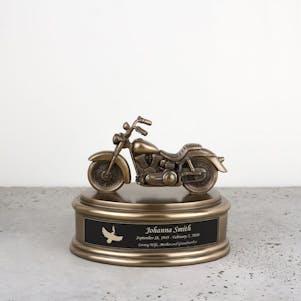 Small Motorcycle Cremation Urn - Highly Detailed