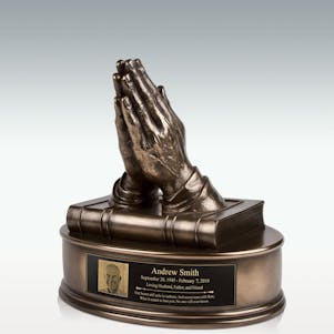 Large Praying Hands Cremation Urn - Engravable