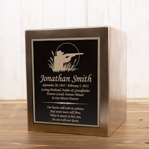 Hunter Seamless Bronze Cube Resin Cremation Urn