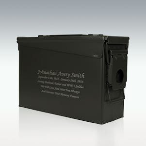 .30 Cal Ammo Can Engravable Cremation Urn