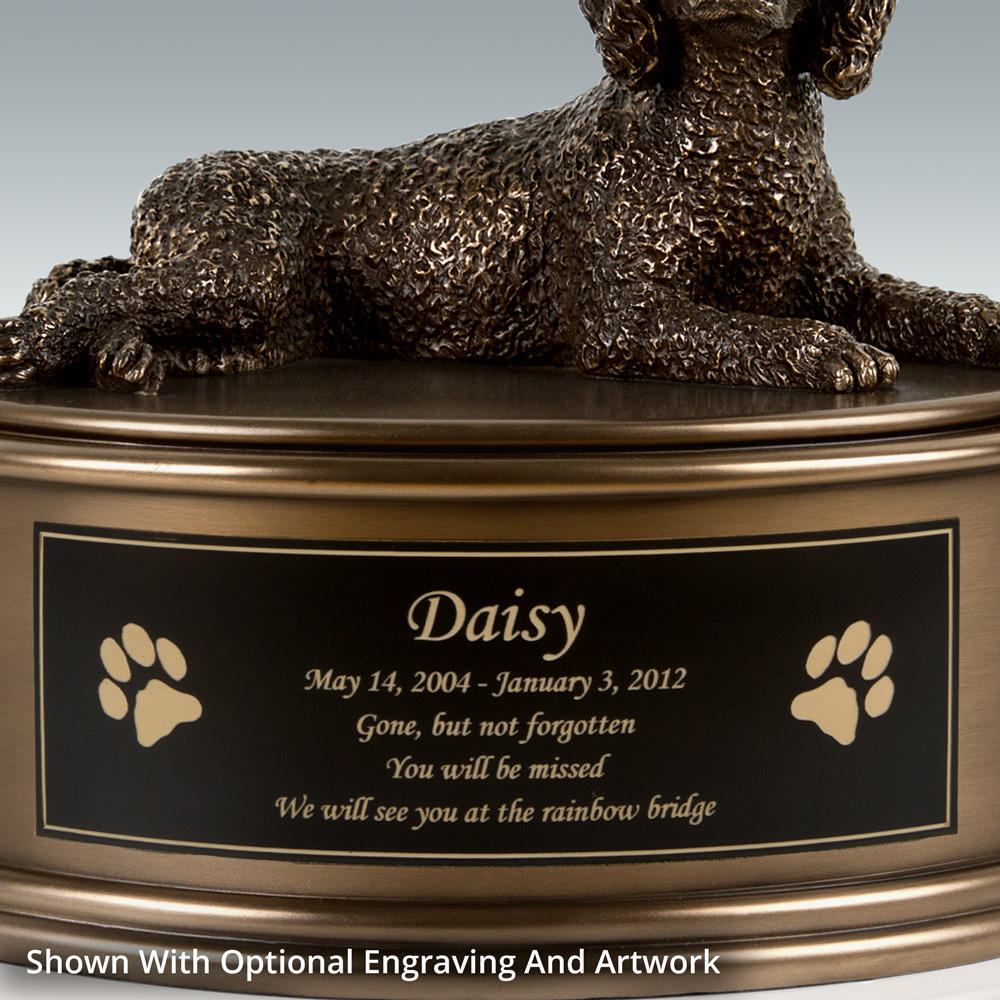 Poodle Figurine Cremation Urn - Engravable