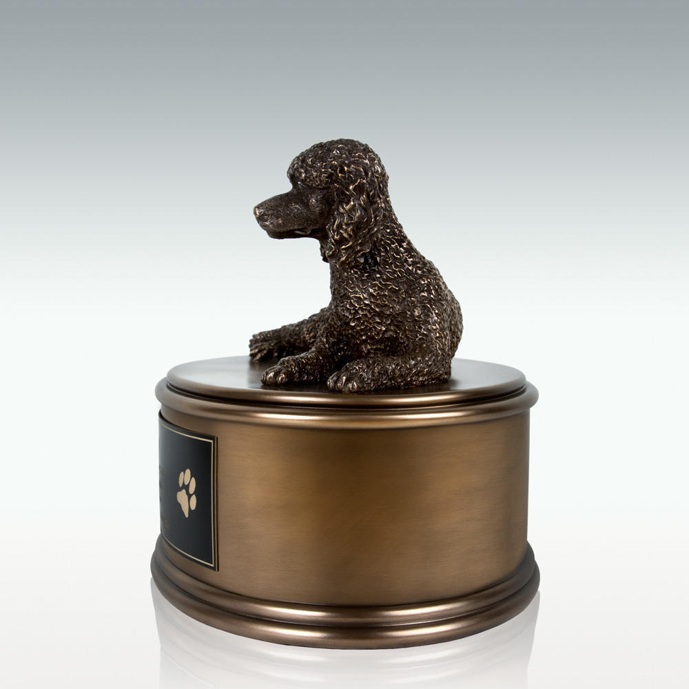 Poodle Figurine Cremation Urn - Engravable