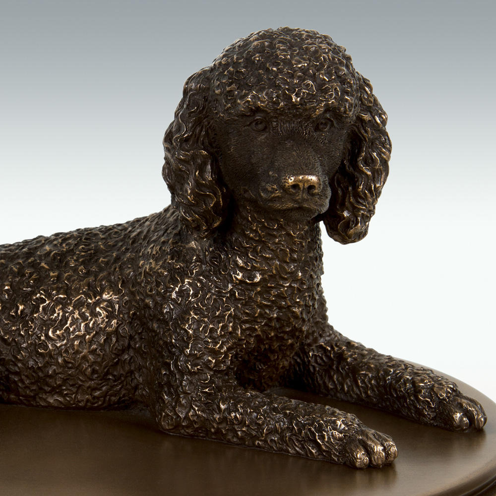 Poodle Figurine Cremation Urn - Engravable