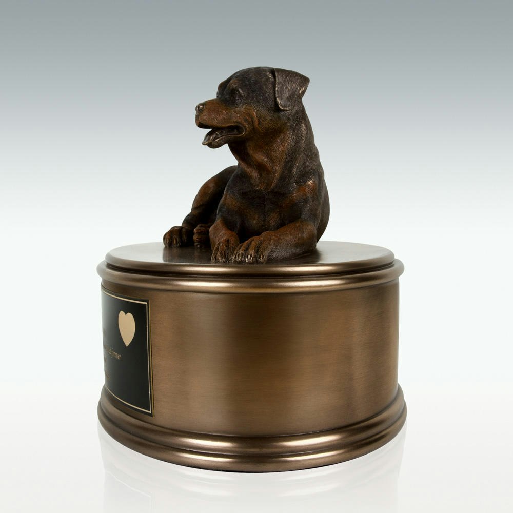 Rottweiler Figurine Cremation Urn - Engravable