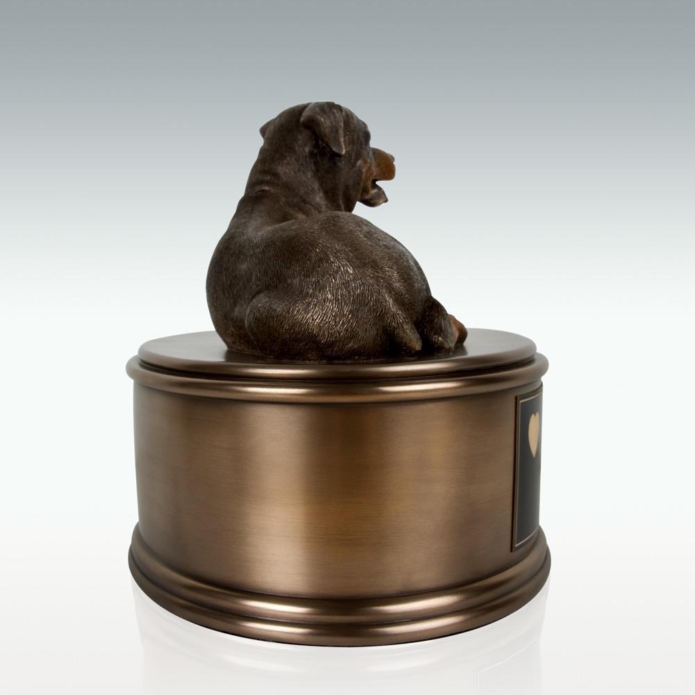 Rottweiler Figurine Cremation Urn - Engravable - Perfect Memorials
