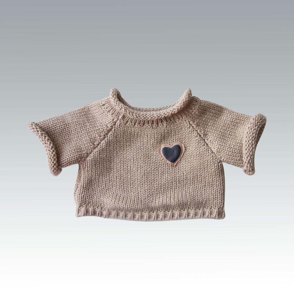 stitched teddy sweater