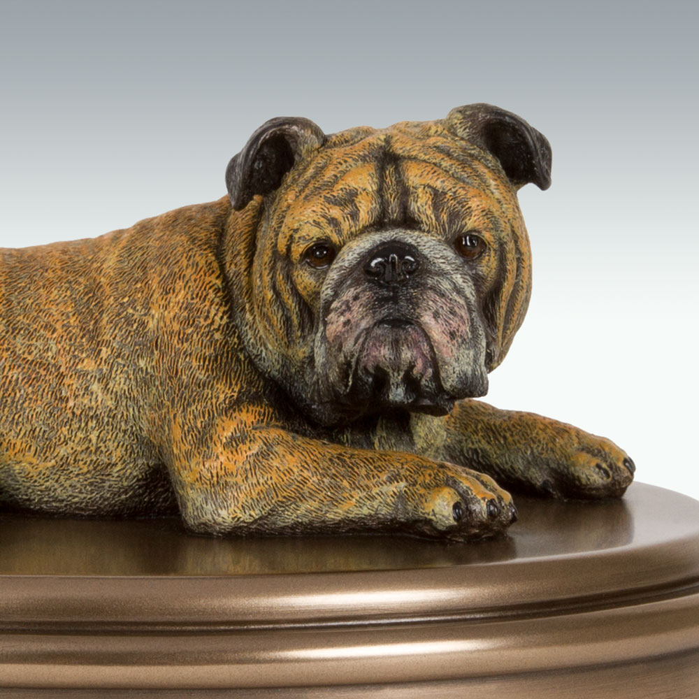 English Bulldog Figurine Cremation Urn - Perfect Memorials