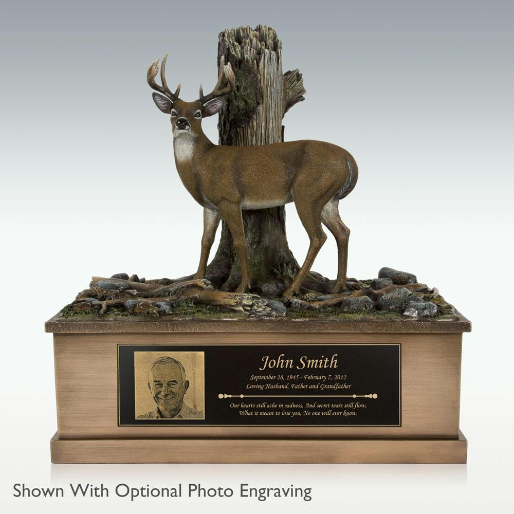 Perfect Memorials Large Deer Cremation Urn, Bronze