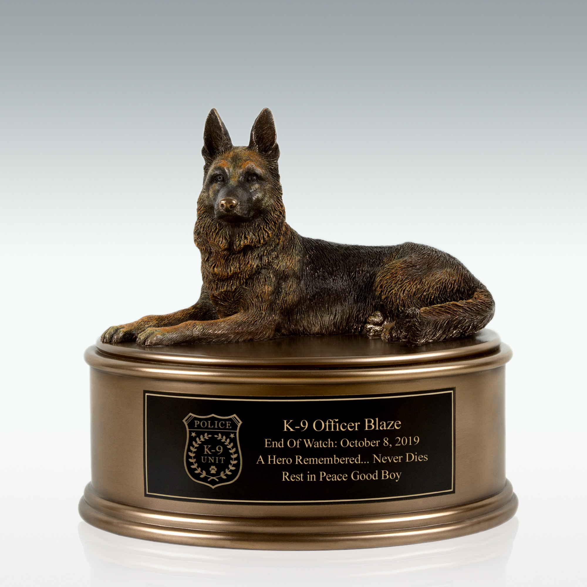 German sales shepherd urn