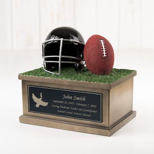 Small Football Cremation Urn - Engravable