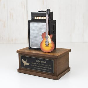 Small Electric Guitar Cremation Urn - Engravable