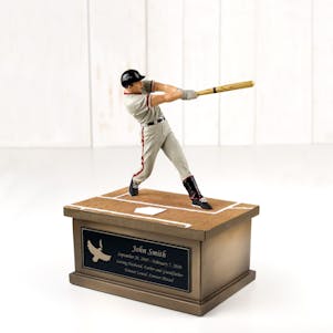 Small Painted Baseball Cremation Urn - Engravable