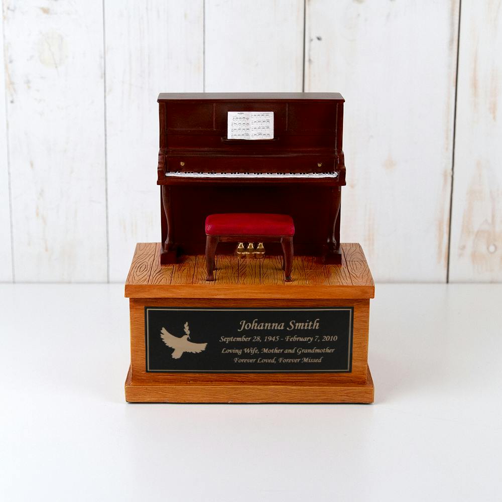 Military Memorial Wall Mounted Wood Cremation Urn Plaque