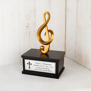 Small Treble Clef Cremation Urn - Engravable