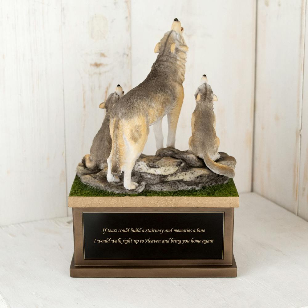 Other US - Full Body Howling Coyote Taxidermy Statue