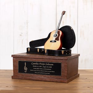 Large Acoustic Guitar Cremation Urn - Engravable