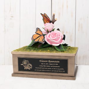 Large Butterfly Cremation Urn - Engravable