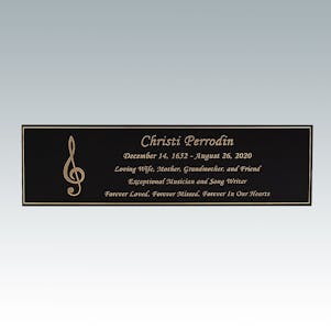 Large Acoustic Guitar Urn Plaque Only