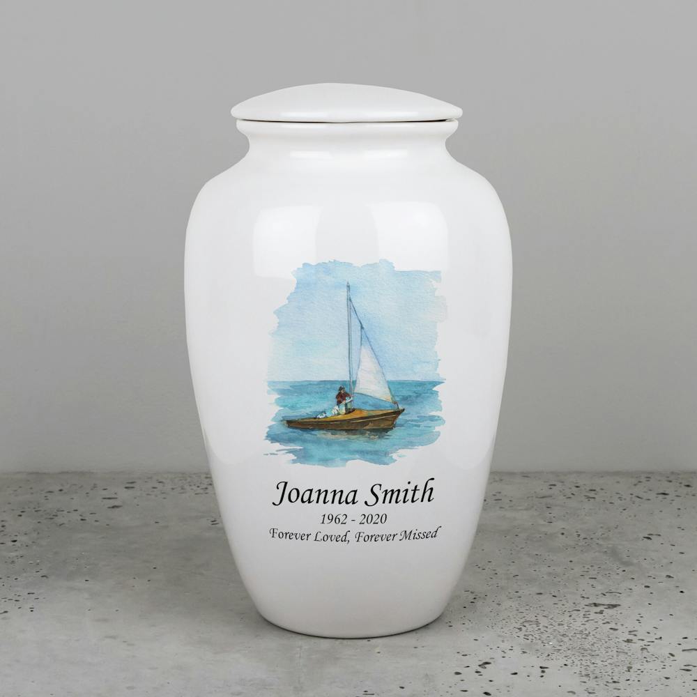Sail Boat Urn for Ashes
