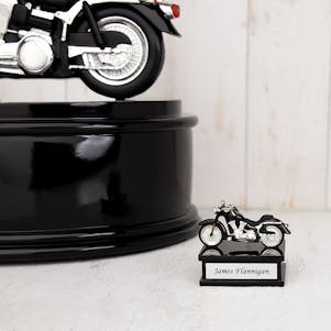 Black & Chrome Motorcycle Miniature Keepsake Urn