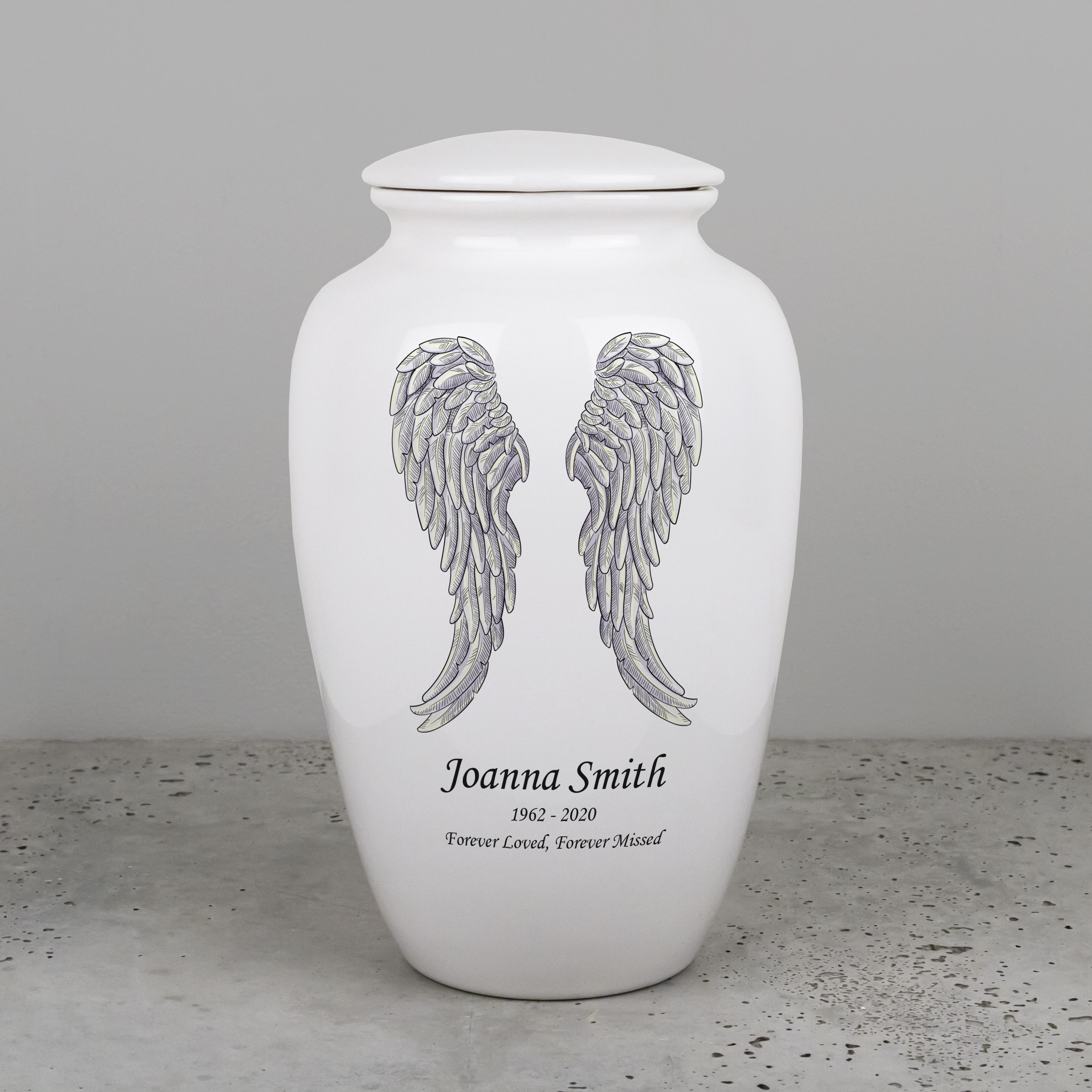 Angel wing outlet urn