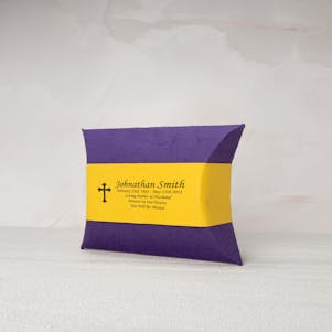 Violet & Yellow EcoUrn Biodegradable Cremation Urn - Small