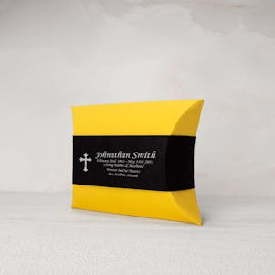 Yellow & Black EcoUrn Biodegradable Cremation Urn - Small