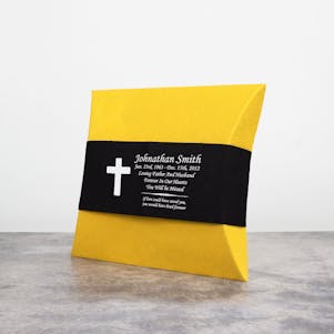 Yellow & Black EcoUrn Biodegradable Cremation Urn - Large