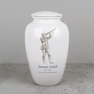 Hunter Ceramic Cremation Urn - Engravable