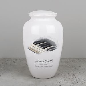 Piano Ceramic Cremation Urn - Engravable