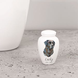 Black Labrador Keepsake Ceramic Cremation Urn