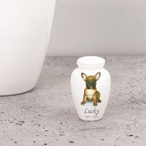 French Bulldog Keepsake Ceramic Cremation Urn
