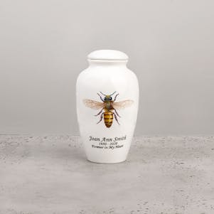 Bee Ceramic Small Cremation Urn