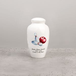 Bowling Ceramic Small Cremation Urn