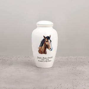 Horse Ceramic Small Cremation Urn