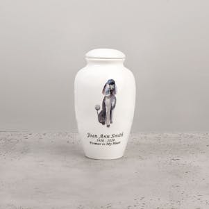Poodle Ceramic Small Cremation Urn