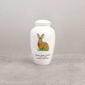 Rabbit Ceramic Small Cremation Urn