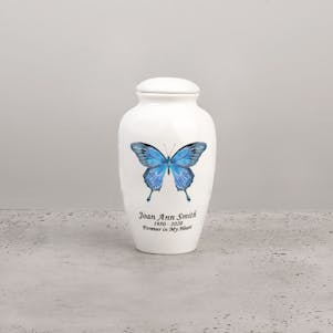 Uylsses Butterfly Ceramic Small Cremation Urn