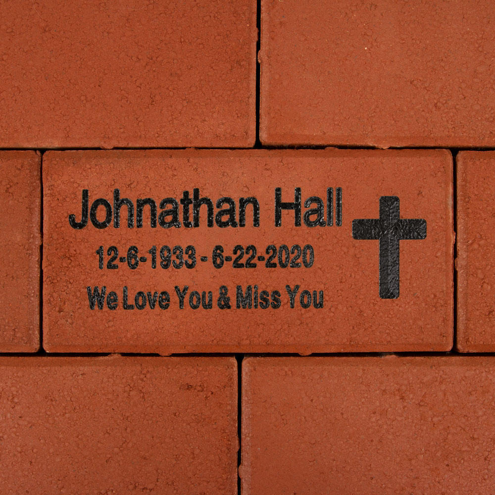 In Memoriam Engraved Brick - 2024 Personalized Religious Memorial Brick