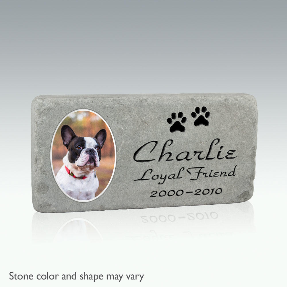 Personalised white cermaic tile headstone memorial plaque Pug memory dog gift 