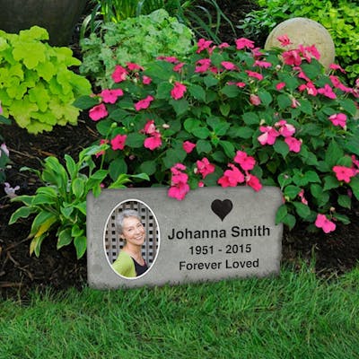 Heavenly Home Personalized Memorial Lawn Plaque - Antique Brass