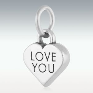 Love You Sterling Silver Jewelry Charm