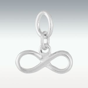 Polished Infinity Charm Sterling Silver Jewelry Charm