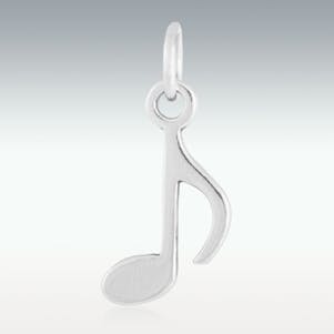 8th Musical Note Sterling Silver Jewelry Charm