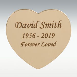 Engraved Plate - Heart - 1-1/4" x 1-1/4"