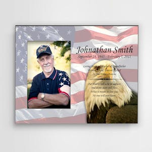 American Flag and Eagle Infinite Impression Memorial Frame 4x6