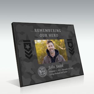 Remembering Our Hero Wood Picture Frame - Horizontal 4" x 6"