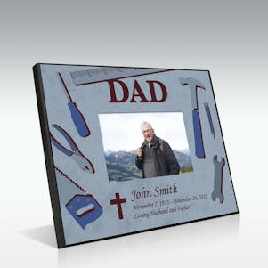 Dad's Workshop Wood Picture Frame - Horizontal 4" x 6"