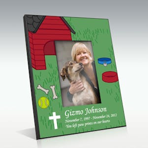 Dog House Wood Picture Frame - Vertical 6" x 4"