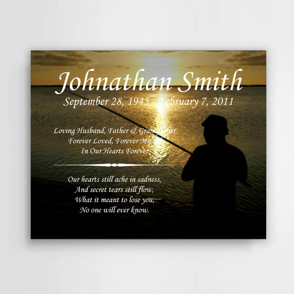 Personalized 8x10 Wooden Fishing Pole Picture Frame Add Your Name
